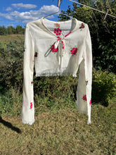 Load image into Gallery viewer, no. 21 embroidered flower tie top