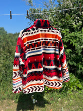 Load image into Gallery viewer, no. 20 geometric fleece snap sweater