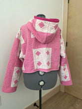 Load image into Gallery viewer, no. 37 distressed pink crop hoodie