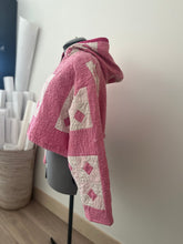 Load image into Gallery viewer, no. 37 distressed pink crop hoodie
