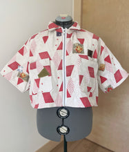 Load image into Gallery viewer, no. 41 zip-up patchwork chore shirt