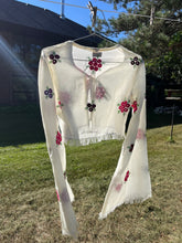 Load image into Gallery viewer, no. 21 embroidered flower tie top