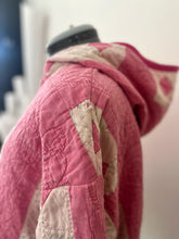 Load image into Gallery viewer, no. 37 distressed pink crop hoodie