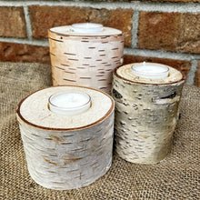 Load image into Gallery viewer, birchwood tealight holder set