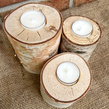 Load image into Gallery viewer, birchwood tealight holder set