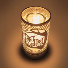 Load image into Gallery viewer, silver owls wax warmer
