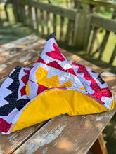 Load image into Gallery viewer, RED &amp; YELLOW - quilted witch hat
