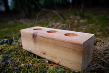 Load image into Gallery viewer, long cedarwood tealight holder
