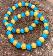 Load image into Gallery viewer, Support for Ukraine beaded bracelet

